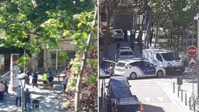 Dos imágenes del conflicto vecinal con una casa okupa en el barrio de Trinitat Vella de Barcelona / CG