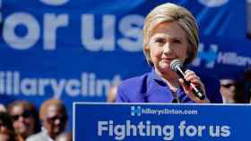 Hillary Clinton en un acto de campaña el 6 de junio en Los Ángeles, el día anterior a las primarias de California.