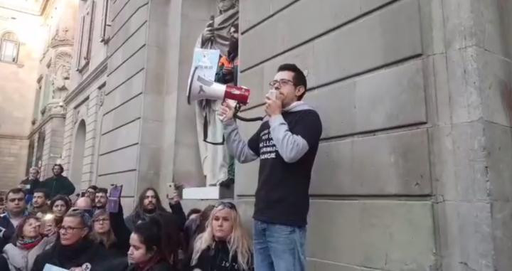 Antonio Solanas, en la segunda manifestación por la muerte de la perra 'Sota' en Barcelona / CG