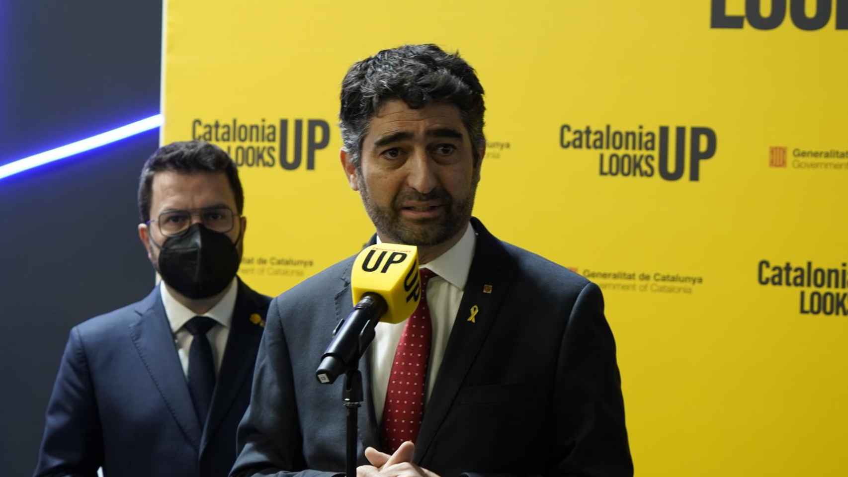 Jordi Puigneró, Vicepresidente de la Generalidad de Cataluña, anuncia el lanzamiento de satelites / LUIS MIGUEL AÑÓN ( CG)