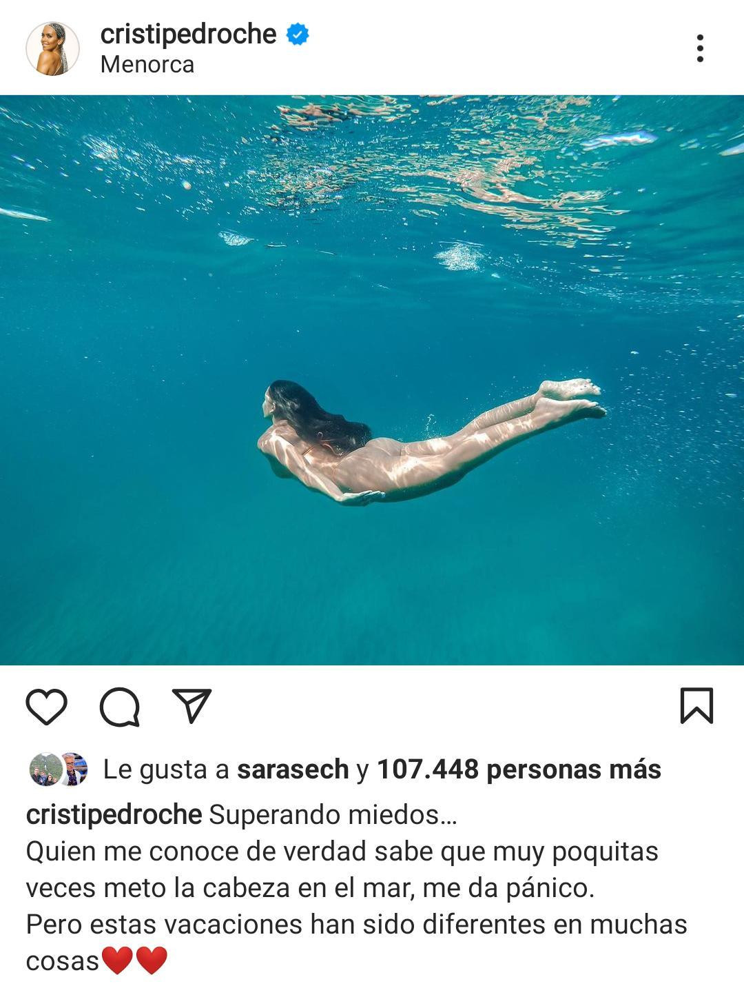 Cristina Pedroche en el mar / INSTAGRAM