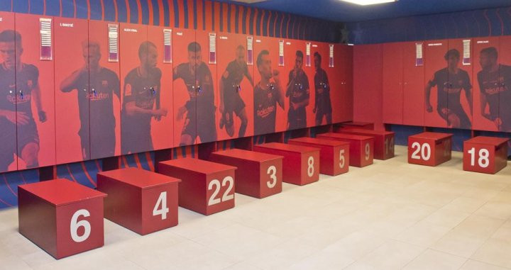 Imagen del vestuario del Barça antes de su remodelación | FCB