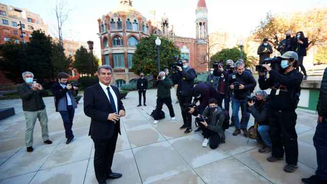 Joan Laporta en el acto de presentación de su candidatura / EFE