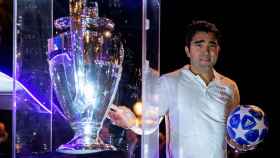 Deco, exjugador del Barça, en un acto promocional de la Champions League / EFE