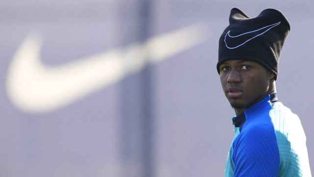 Ansu Fati, durante un entrenamiento con el FC Barcelona / FCB