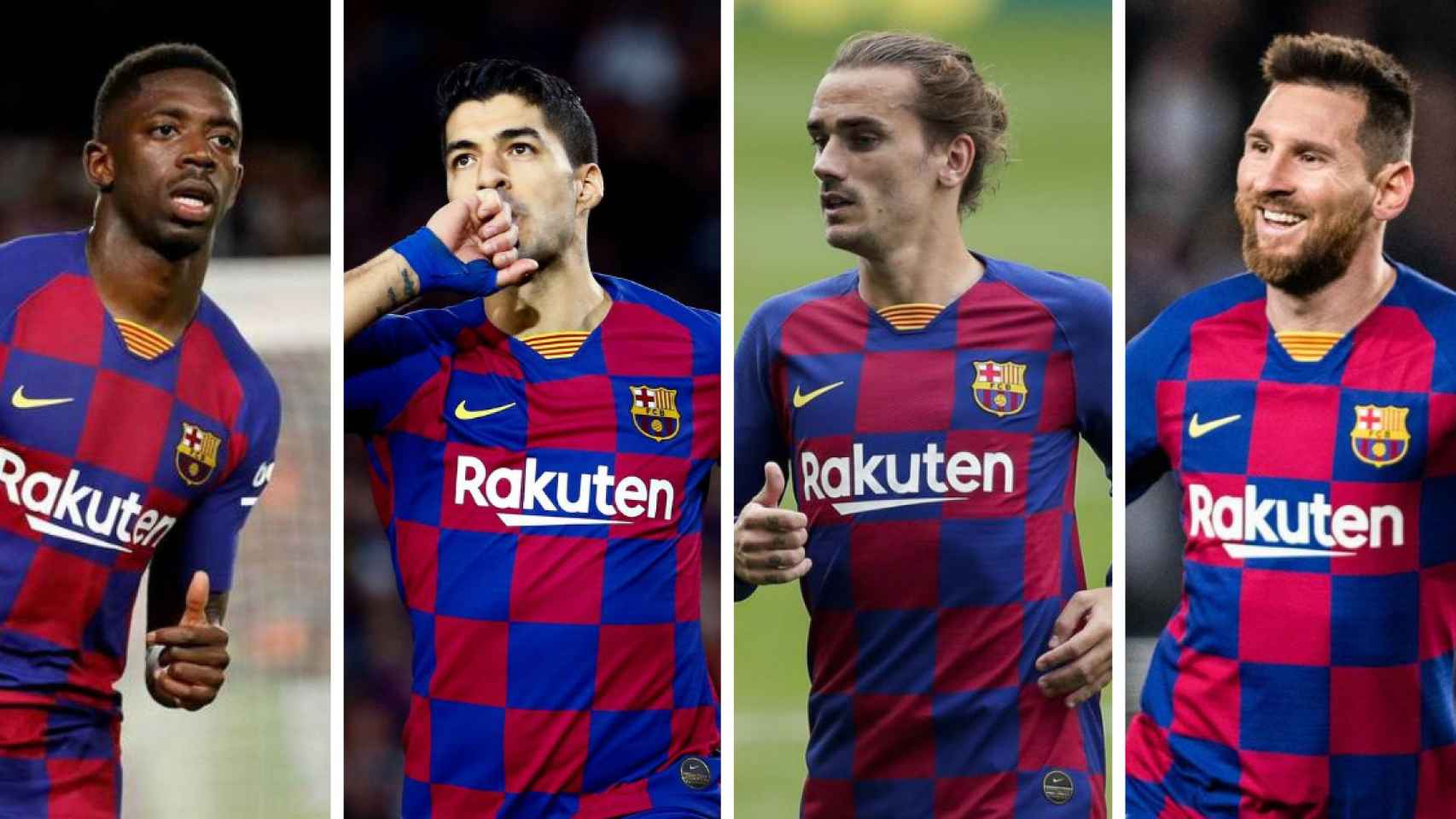 Dembelé, Suárez, Griezmann y Messi en un fotomontaje de Culemanía / Culemanía