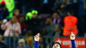 Messi, celebrando su gol ante el Valladolid | EFE