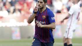 Una foto de Luis Suárez celebrando un gol / FCB