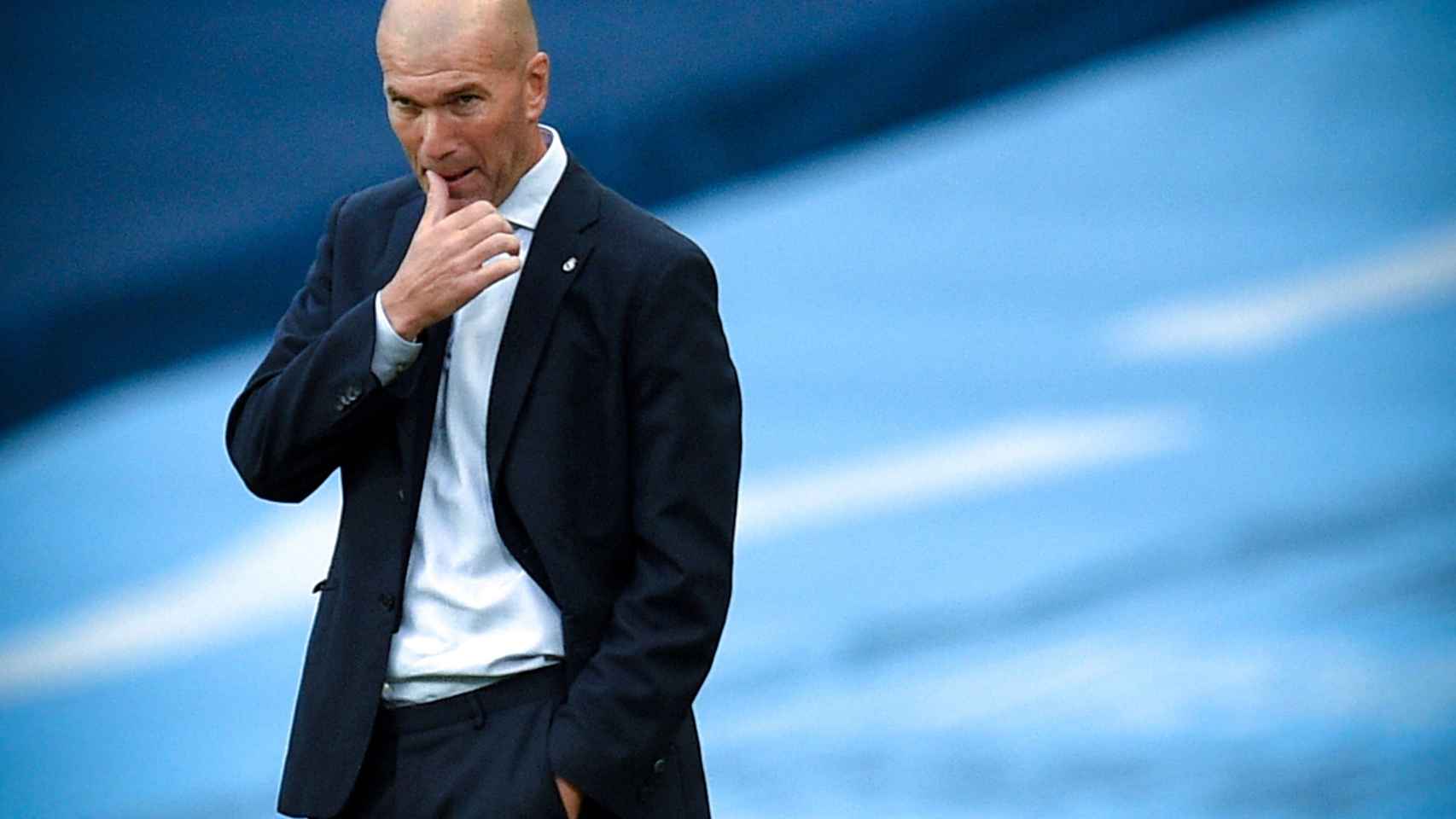 Zinedine Zidane durante el Manchester City-Real Madrid / EFE