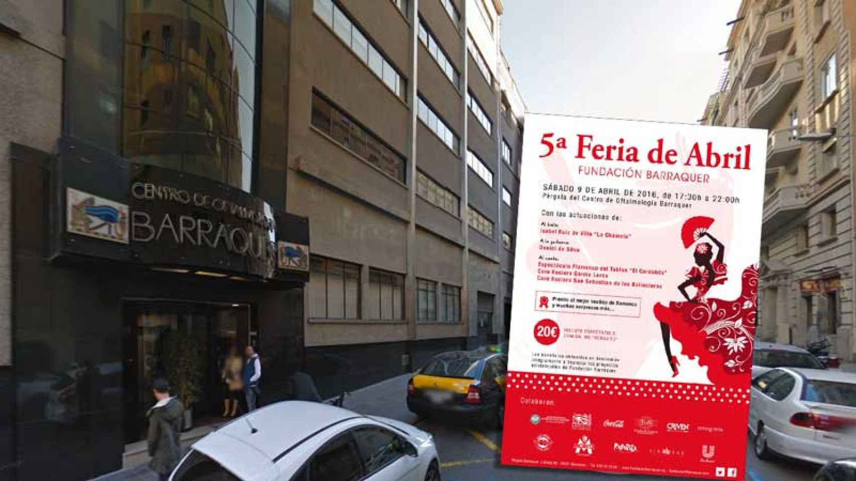Instalaciones del prestigioso centro oftalmológico Barraquer, que acogió una nueva edición de la Feria de Abril en Barcelona.