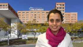 Eva Colás, con el Hospital Vall d'Hebron de fondo / CAIXAIMPULSE