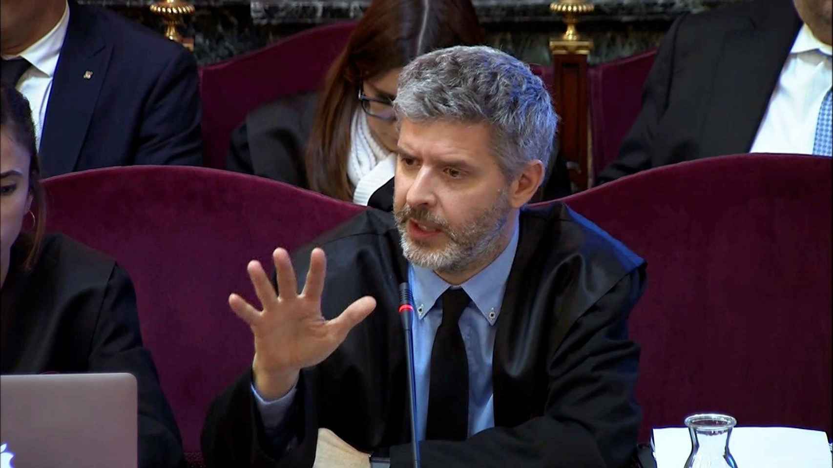 El abogado de Oriol Junqueras, Andreu Van den Eynde, en el juicio del 1-O en el Supremo / EFE