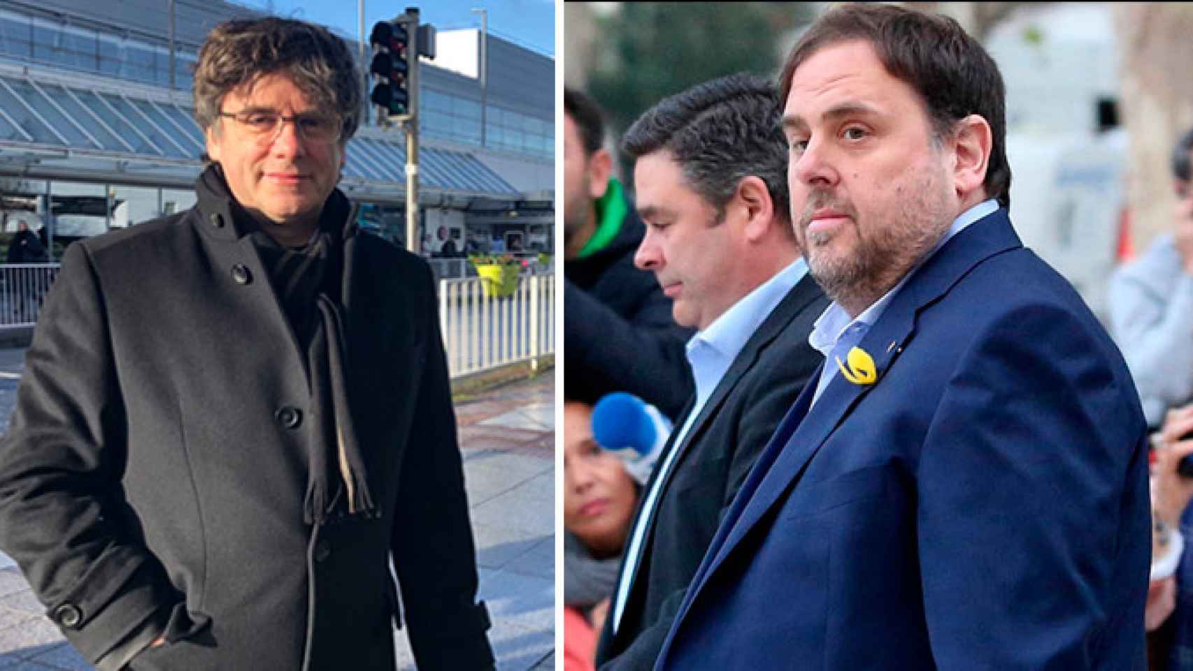 Carles Puigdemont y Oriol Junqueras, expresidente catalán huido y exvicepresidente del Govern en prisión / CG