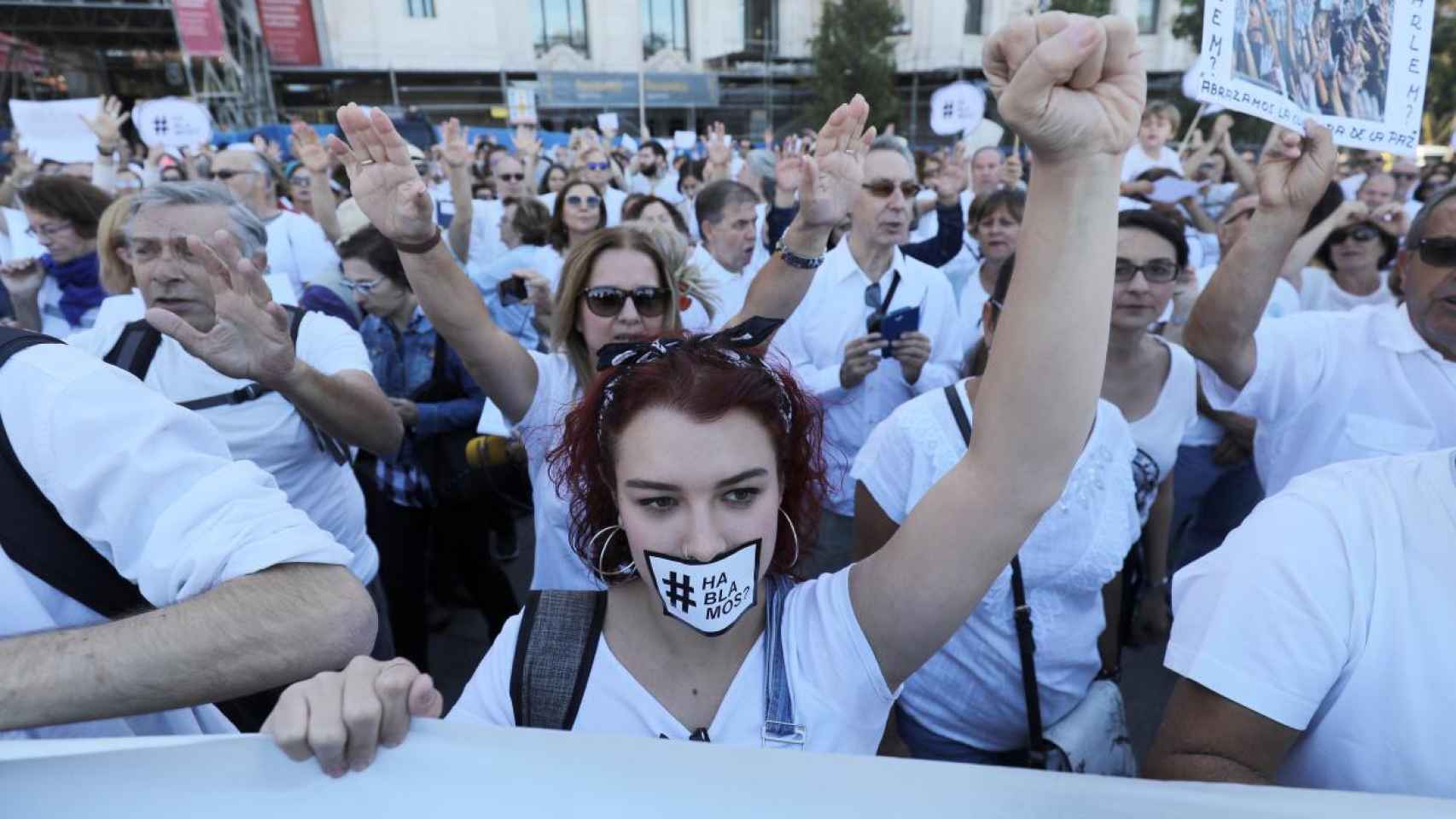 La manifestación convocada por 'Hablamos' el pasado 7 de octubre, en Madrid