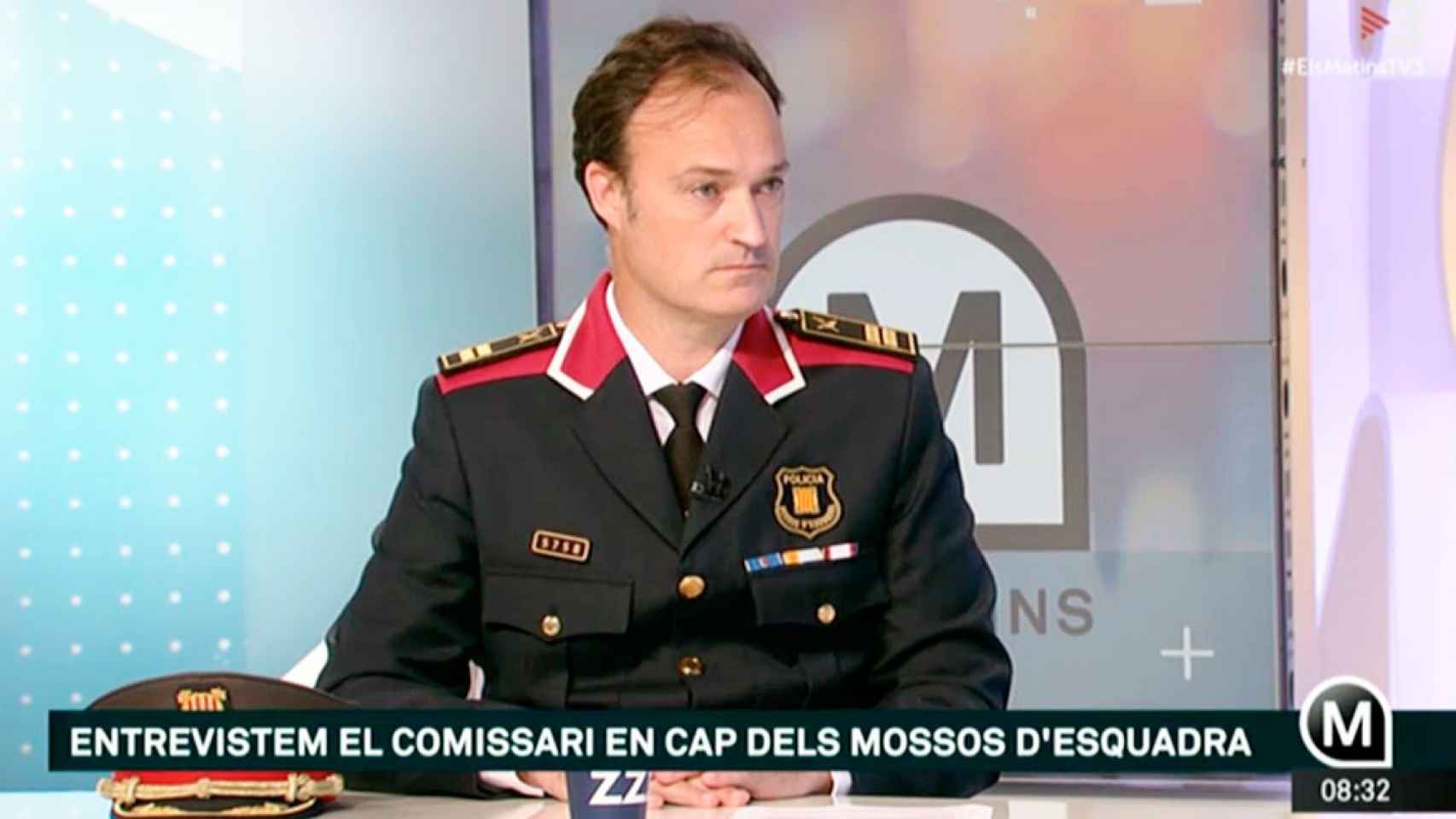 El comisario jefe de los Mossos d'Esquadra, Eduard Sallent, en TV3 / EP