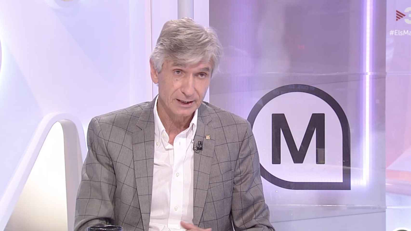 El conseller de Salut, Josep Maria Argimon, durante la entrevista en TV3 / TV3