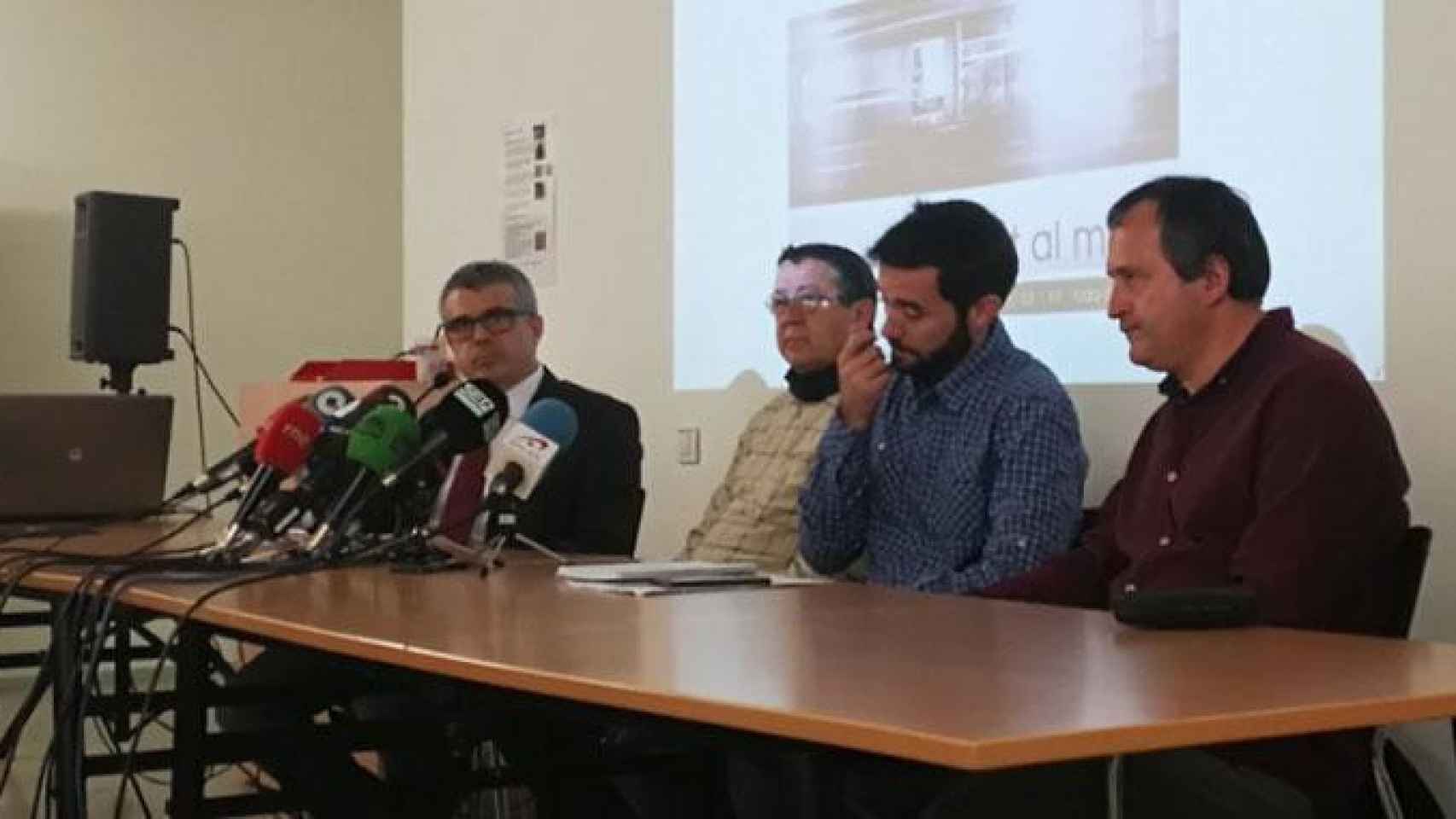 El comité de empresa de Metro de Barcelona, que ha denunciado el primer caso de un trabajador en activo enfermo por su exposición al amianto / SOLIDARITAT OBRERA