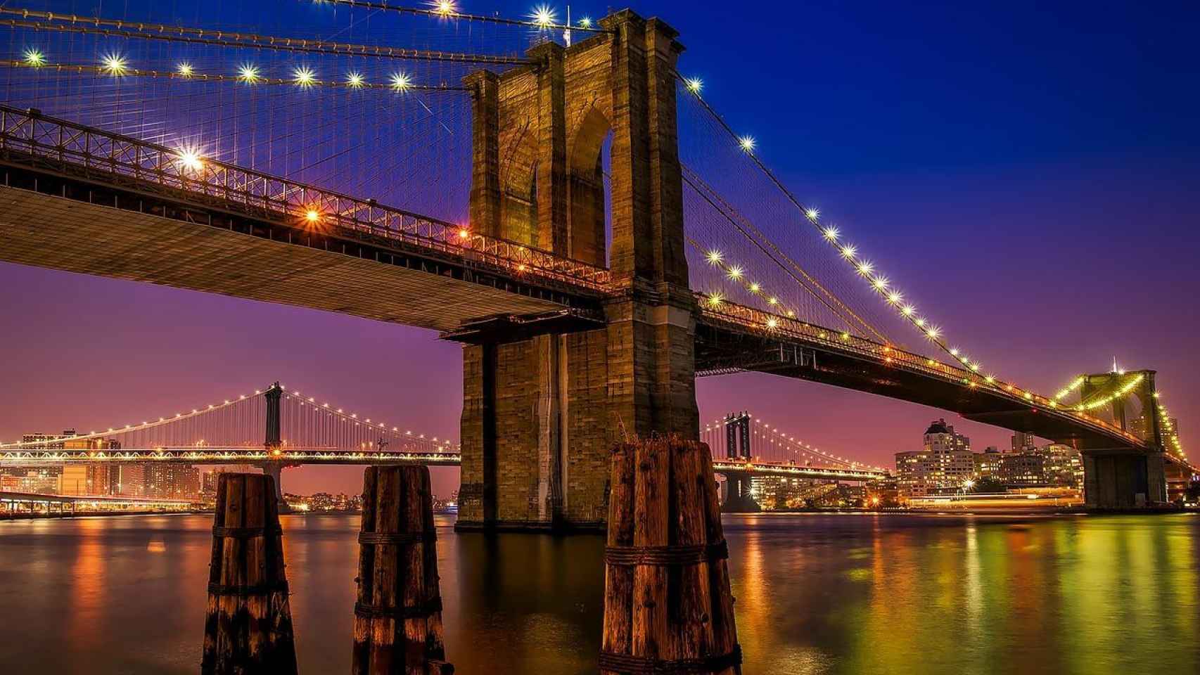 Ciudad Nueva York puente de brooklyn bridge