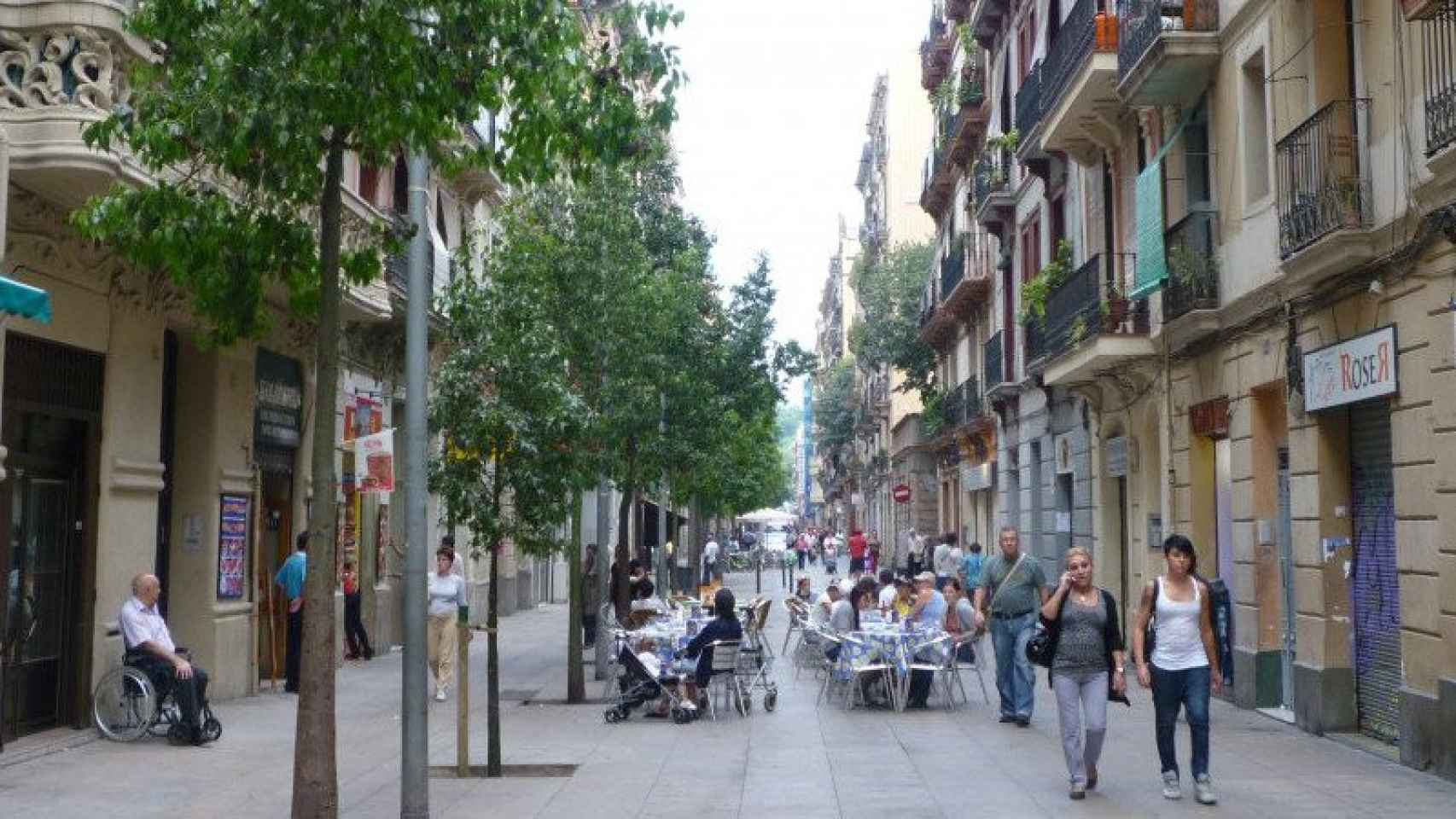 Calle Blai, en el barrio del Poble-sec de Barcelona.