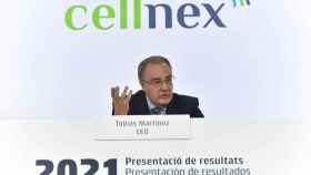Tobías Martínez, consejero delegado de Cellnex, durante la presentación de resultados de la compañía / CELLNEX
