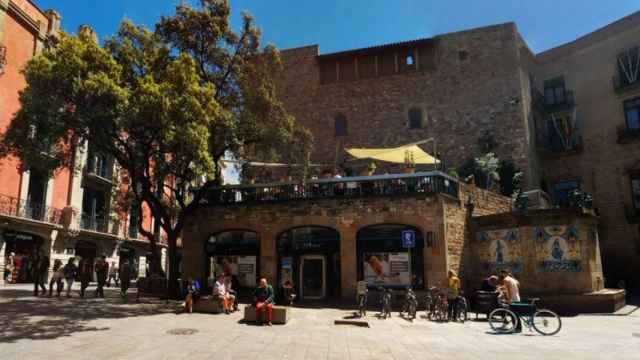 La terraza del Restaurante El Cercle de Barcelona, situado en el corazón comercial de la ciudad.