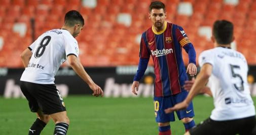 Leo Messi, en un partido con el Barça
