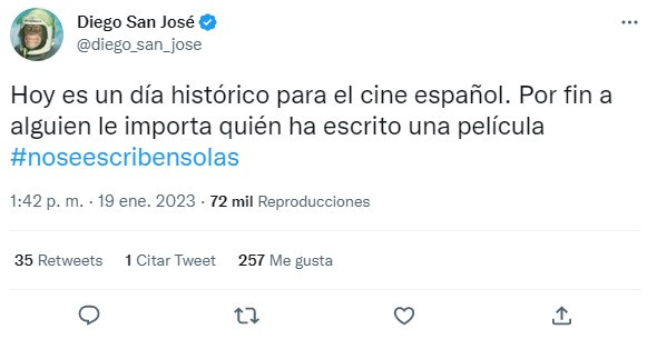 Tweet de Diego San José