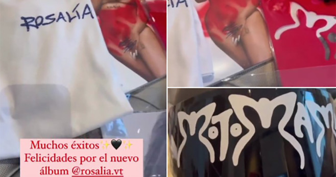 Imagen de los regalos que han recibido Messi y Antonella de parte de Rosalía / Instagram