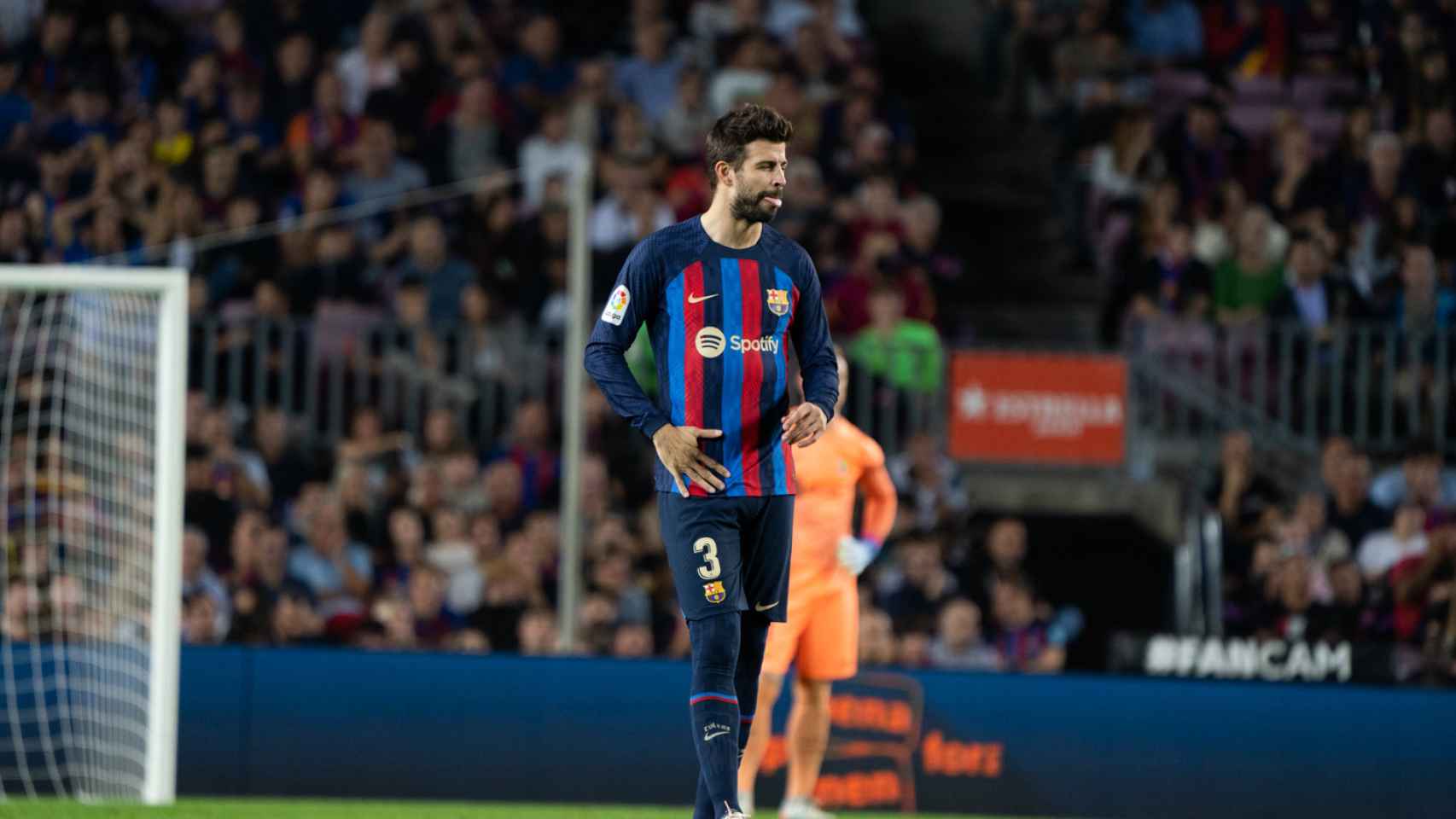 Gerard Piqué, durante un partido con el FC Barcelona esta temporada / LUIS MIGUEL AÑÓN (CG)