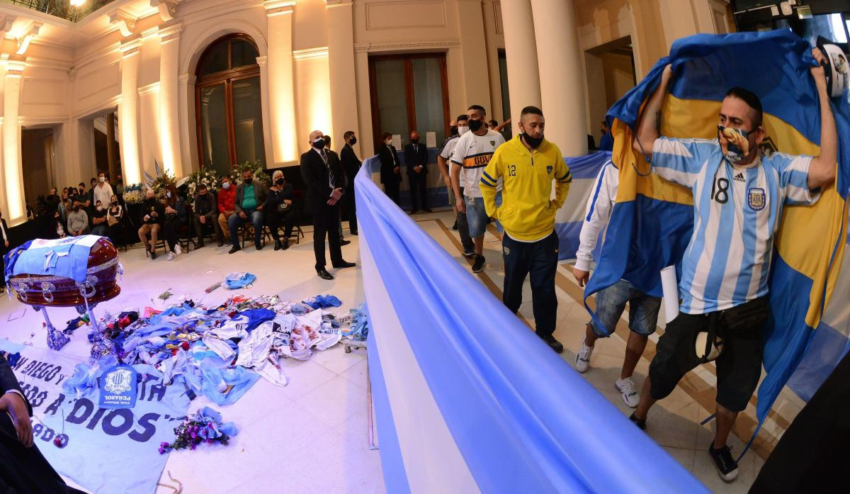 Imagen del velatorio de Maradona / EFE