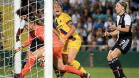 Una foto de Alexia Putellas en el primer gol del Barça ante la Juventus en la ida de los dieciseisavos de final / FCB