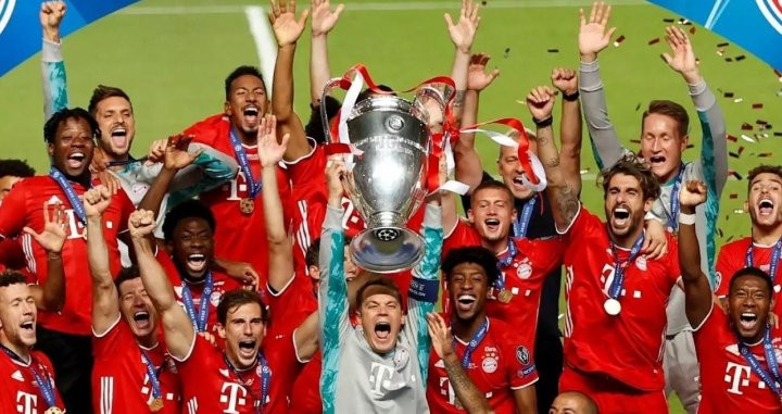 Los jugadores del Bayern, celebrando la Champions 2019/2020 | EFE
