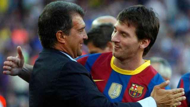 Joan Laporta y Leo Messi en su etapa como presidente del Barça