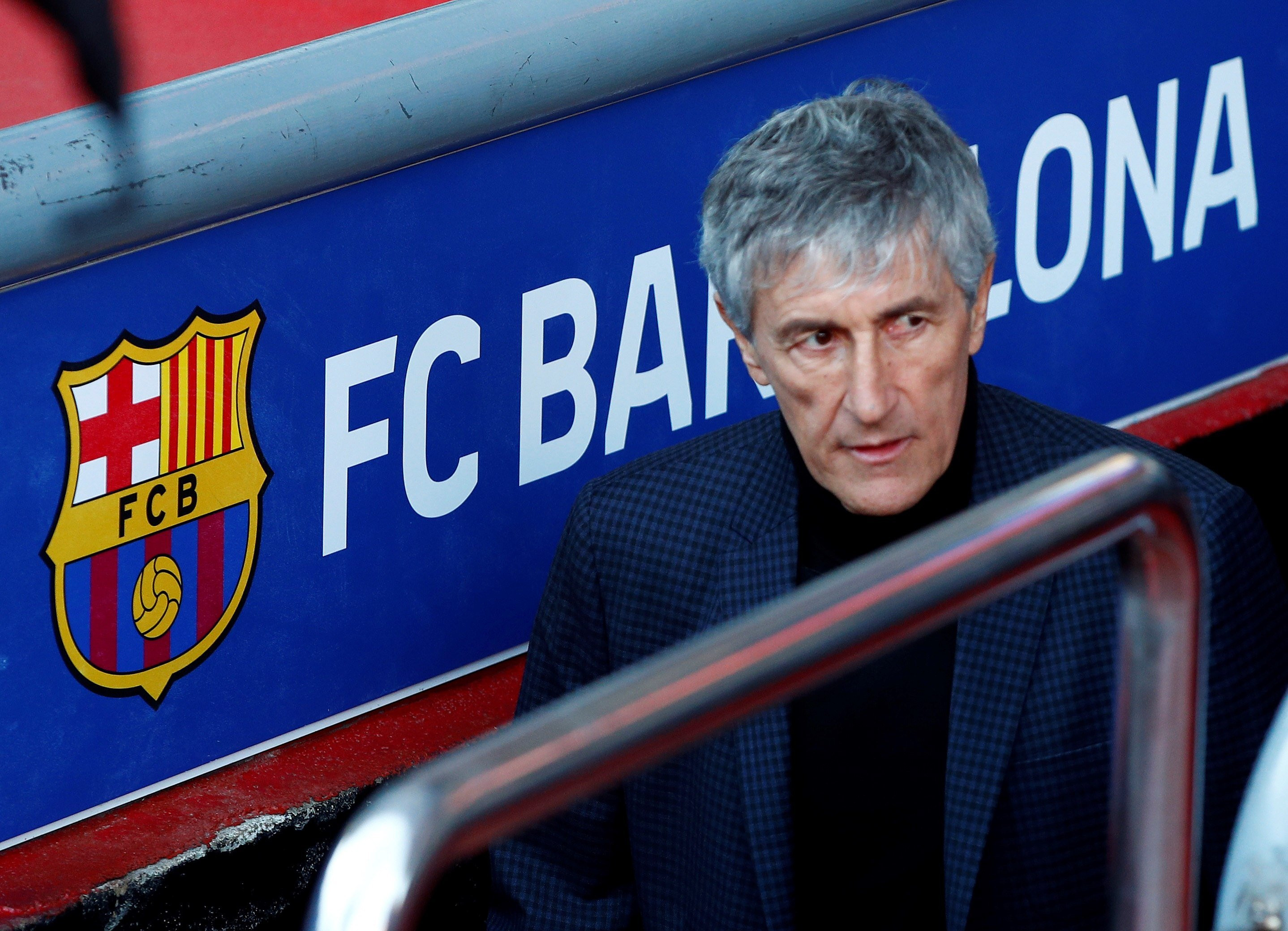 Quique Setién, en su presentación como técnico del Barça en el Camp Nou | EFE