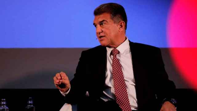 Joan Laporta, en un acto de su candidatura donde habló sobre Messi | EFE