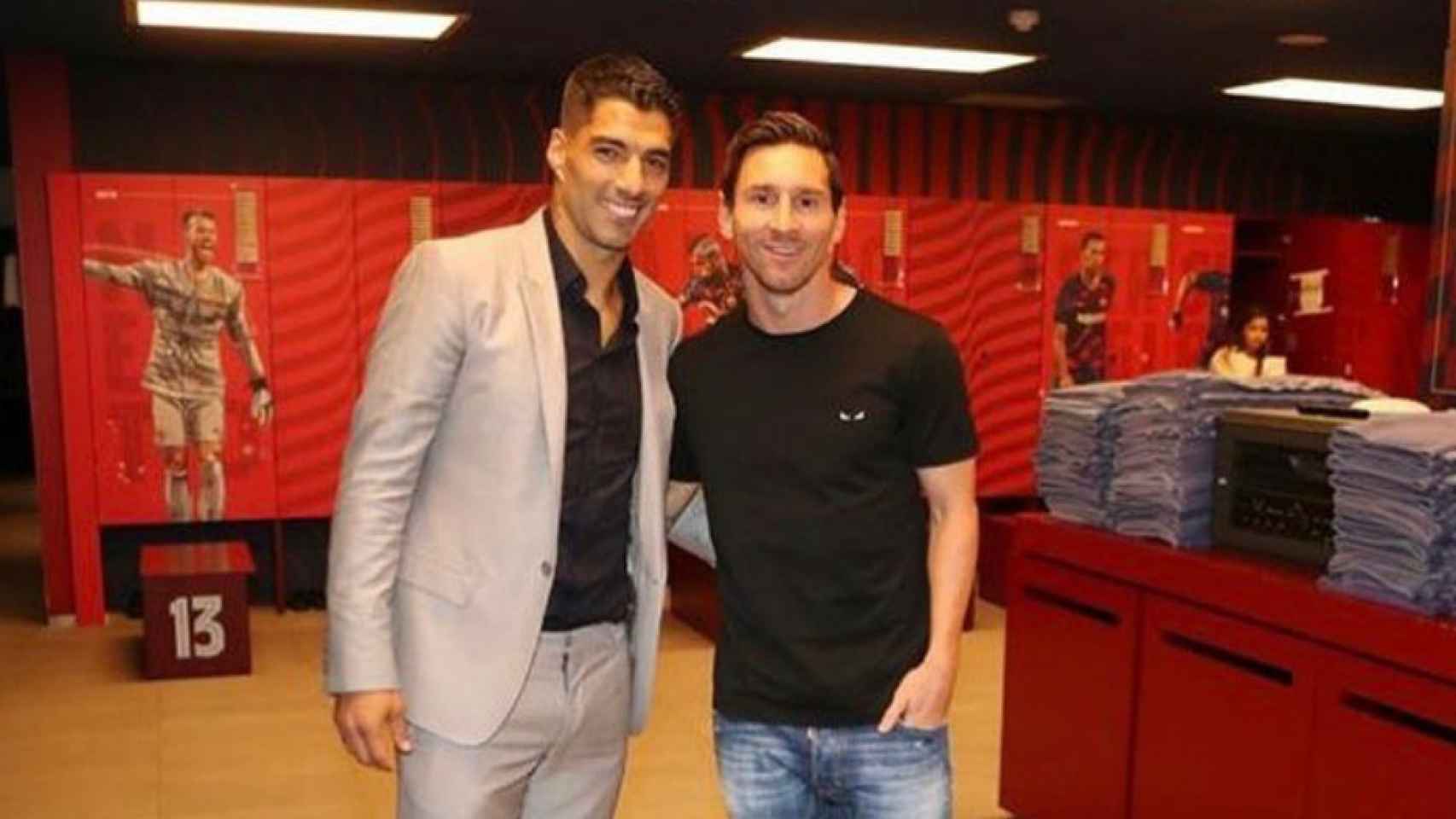 Suárez y Messi en el último día del uruguayo / Redes
