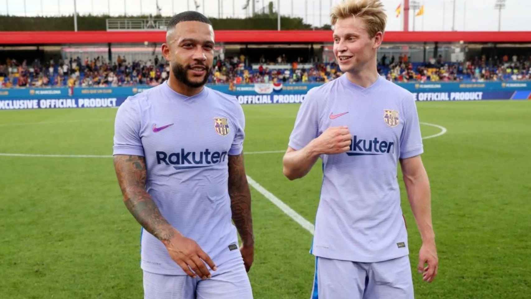 Memphis y De Jong después del Barça-Girona / FC Barcelona