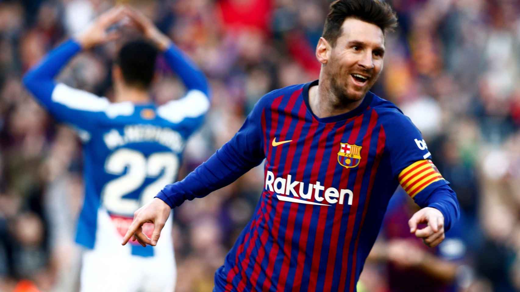 Messi en un partido contra el Espanyol / EFE
