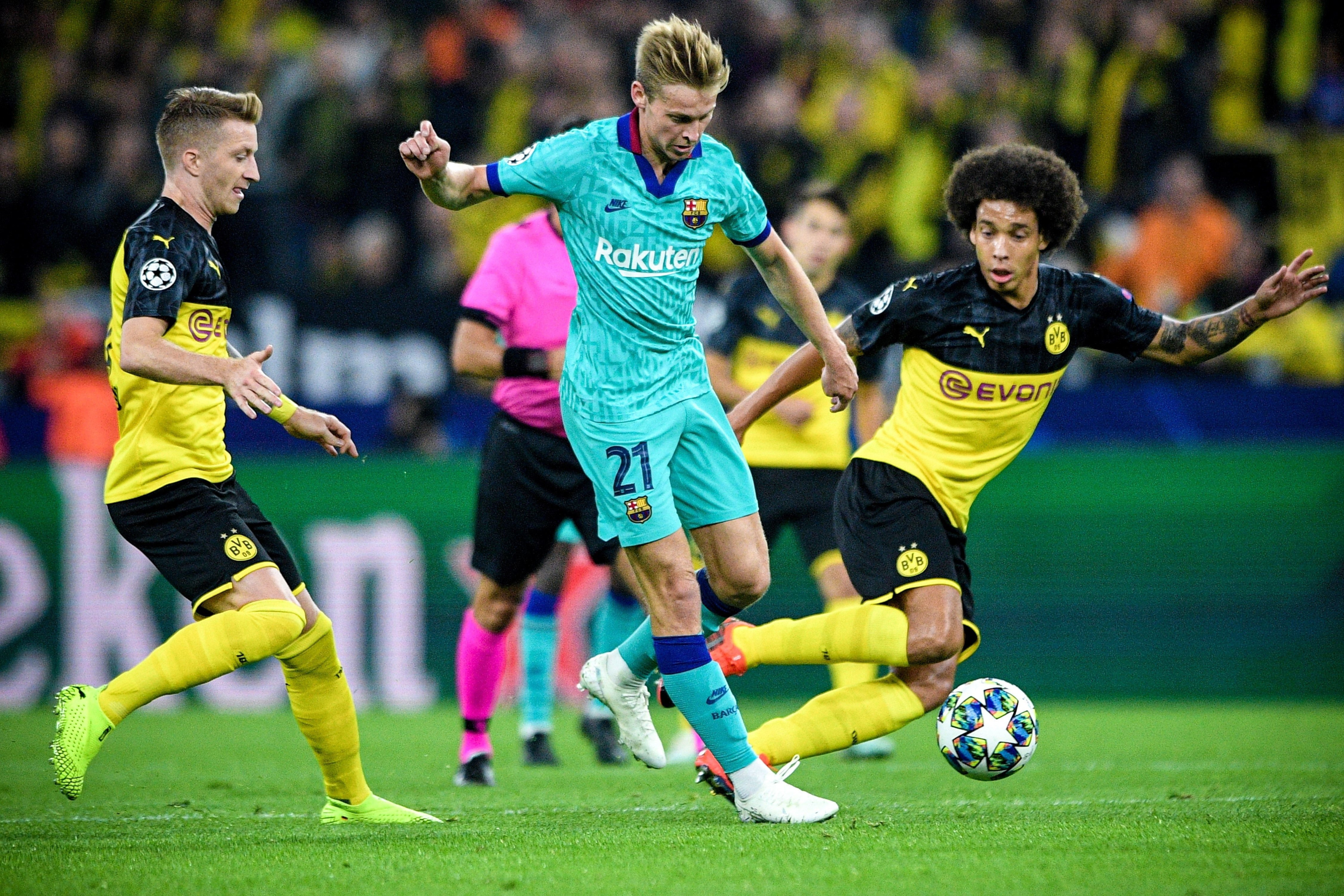 Una foto de Frenkie de Jong durante el Borussia Dortmund - Barça / EFE