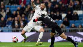 Benzema jugando contra el Leganés en Copa del Rey / EFE