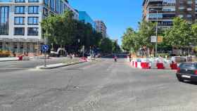 Intersección de la calle Príncipe de Vergara con López de Hoyos, en Madrid, durante la cumbre de la OTAN / CG
