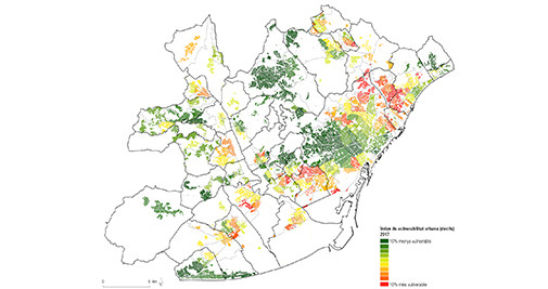 Mapa de la vulnerabilidad urbana del área metrópolitana de Barcelona / AMB