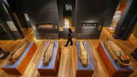 Cuatro momias egipcias de un museo
