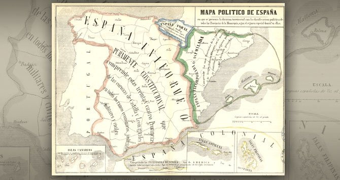 Mapa político de España en 1840 / CG