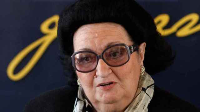 Montserrat Caballé, conocida soprano catalana que falleció el sábado, en una comparecencia pública  / EFE