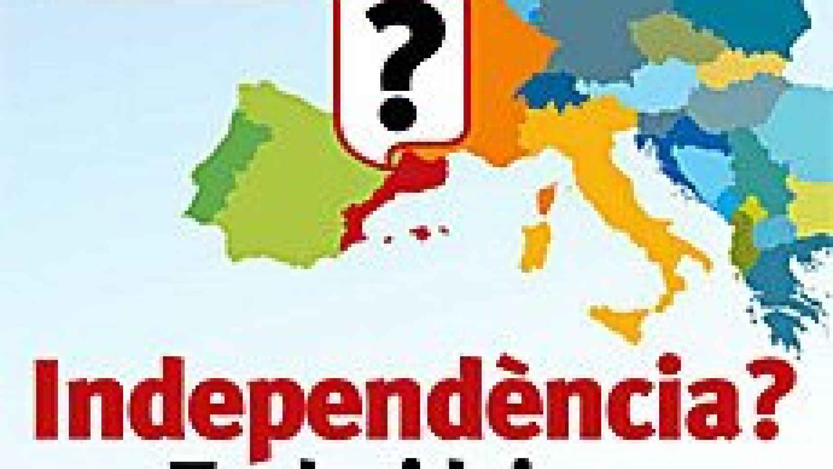 Cartel promocional de uno de los referéndums independentistas municipales celebrados entre 2009 y 2011 en múltiples localidades de Cataluña