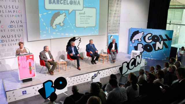 Jordi Hereu (i, sentado); Jaume Collboni; Narcís Serra y Joan Clos, hoy / Cedida