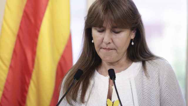 Laura Borràs, renunciando a dimitir como presidenta del Parlament / EFE