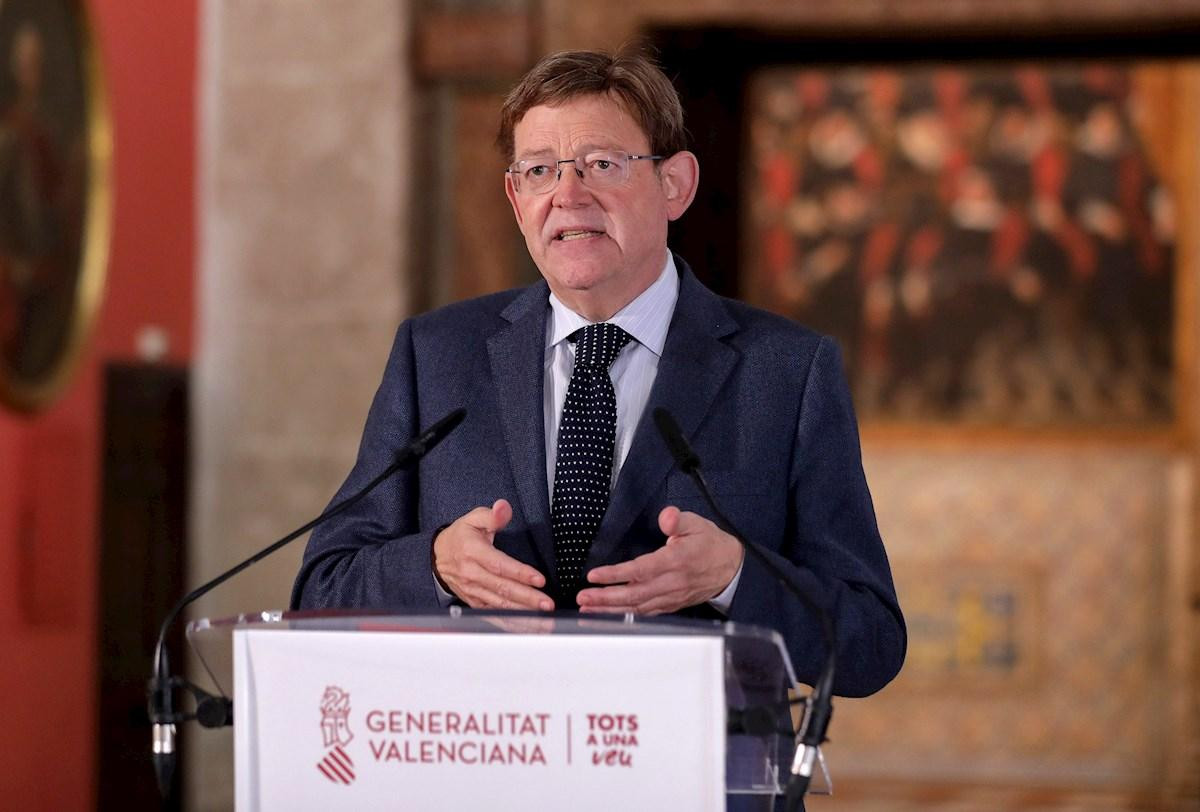 El 'president' de la Generalitat valenciana, Ximo Puig, anunciando el toque de queda / EFE
