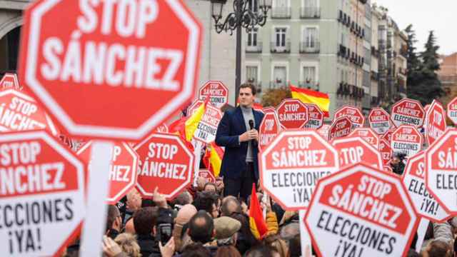 Albert Rivera, en la concentración contra Pedro Sánchez de España Ciudadana en Madrid / TWITTER